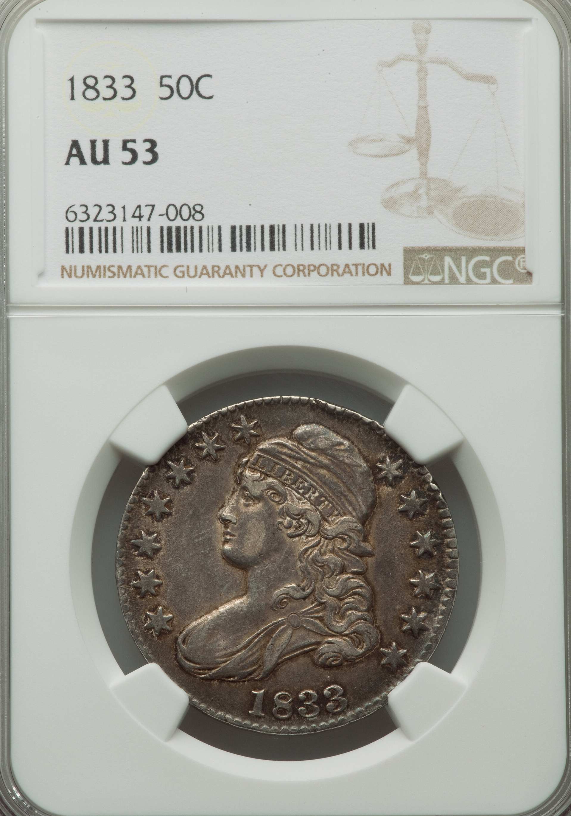 1833-Bust-Half-NGC:-Struck-By-The-Strike