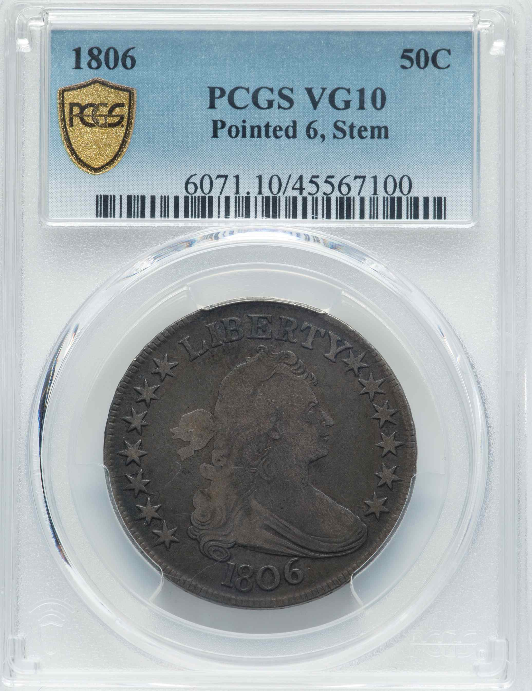 1806-Draped-Bust-Half-PCGS:-Spousal-Restrictions-Necessitate-Lower-Standards