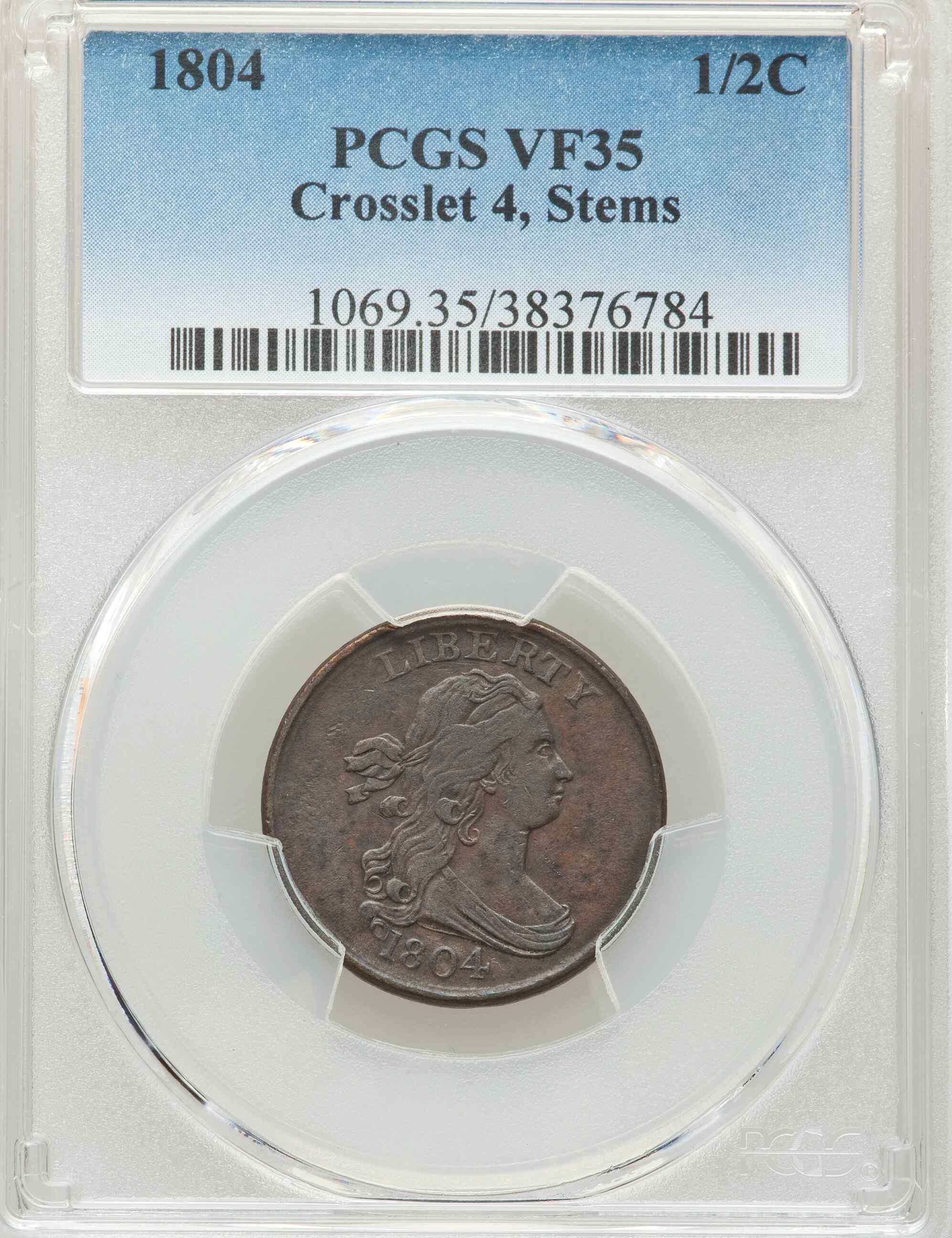 1804-Draped-Bust-Half-Cent-PCGS:-Decent-Low-Cost-Type-Specimen