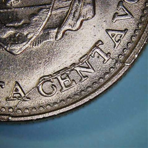 Colombia-1966-50-Centavos-Retained-Die-Break
