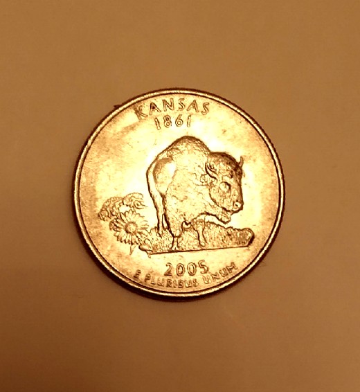 2005-Kansas-State-Quarter-Struck-Through-Grease-Error