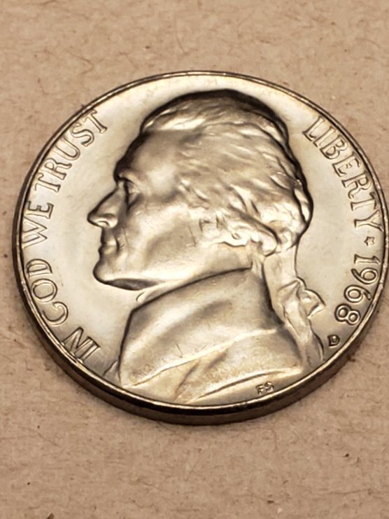 1968-D-Jefferson-Nickel-Nice-Strike-On-The-Steps-But-Too-Many-Hits
