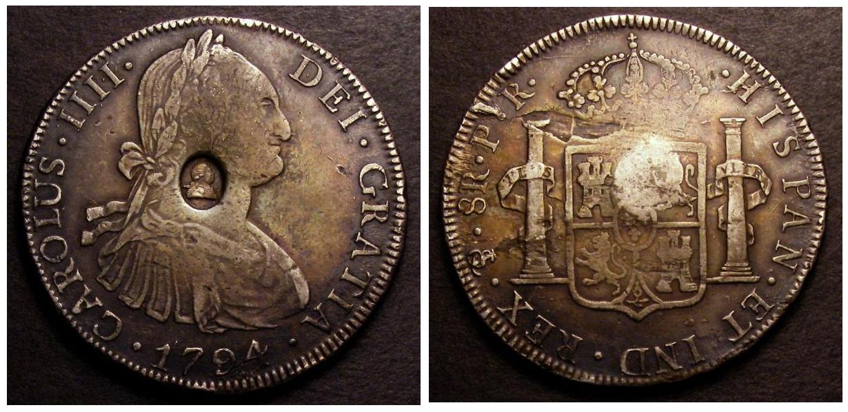 George-III-Oval-Counterstamp-On-Bolivia-8-Reales.-Need-Help-Please!
