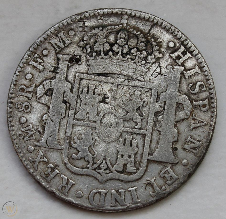 1799-8-Reales-Coin-With-Lots-Of-Counterstamps