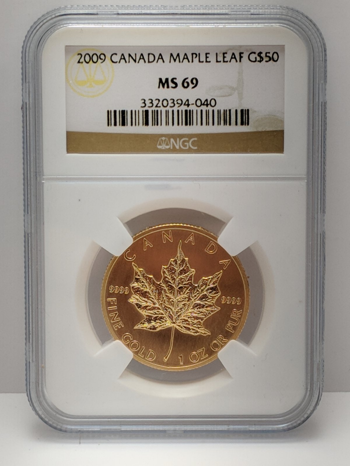 2009-Gold-Canada-Maple-Leaf-1-Oz-MS-69...-Value?