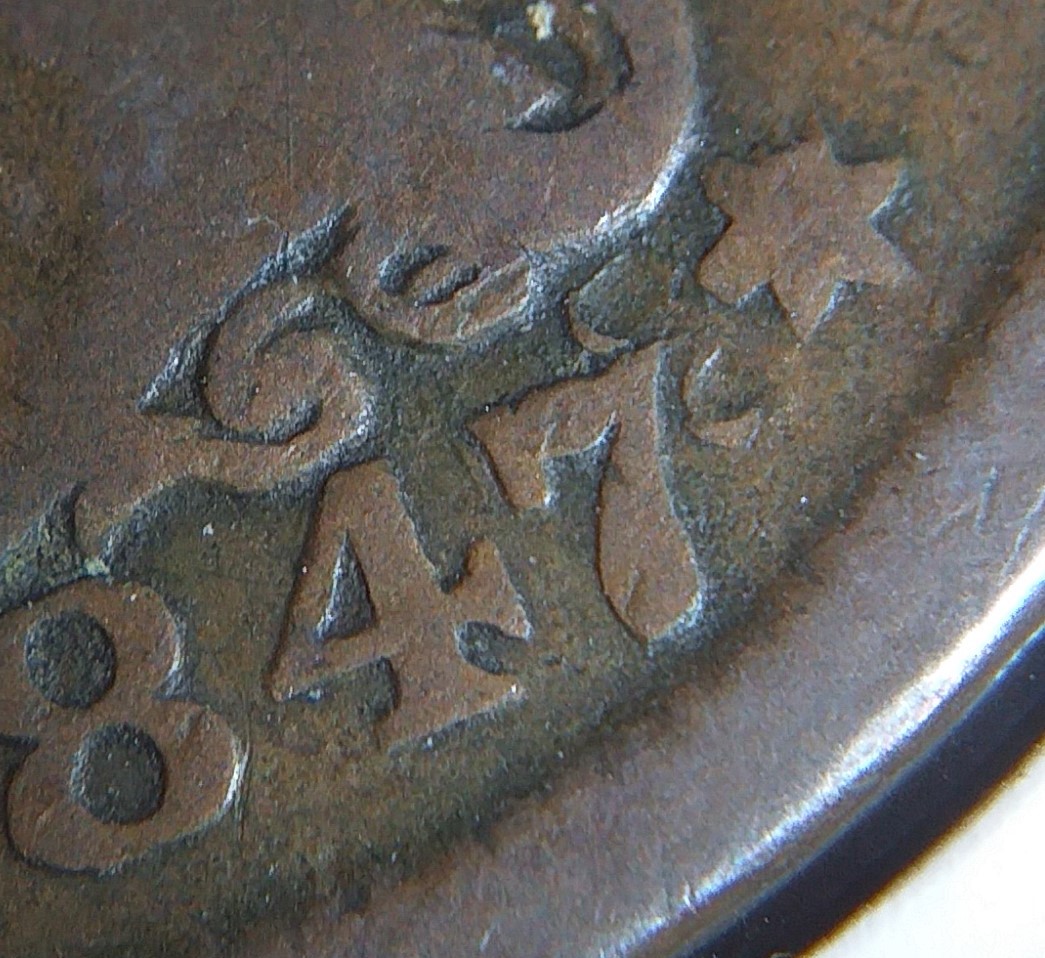 1847-Large-Cent.-Just-Damage-At-The-7?