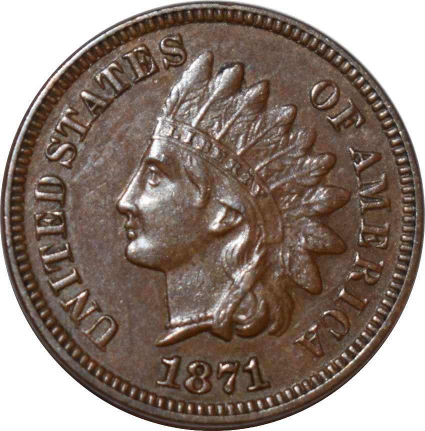1871-Indian-Head-Cent---Shallow-N-Reverse