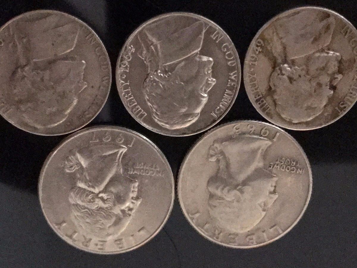 Nickels-49,64,70-Two-Quarters