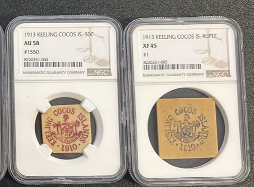 Keeling-Cocos-Island-1913-Tokens