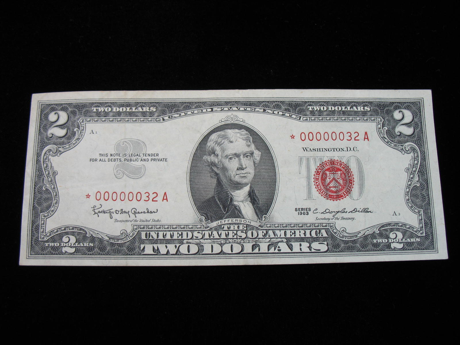1963-$2-Red-Seal-Star-Note-With-2-Digit-Serial-Number,-Need-Experts-Advice---Photos-Added