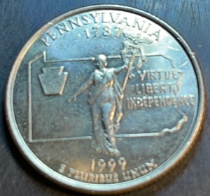 Error-1999-D-Pennsylvania-State-Quarter.--Die-Line-Error