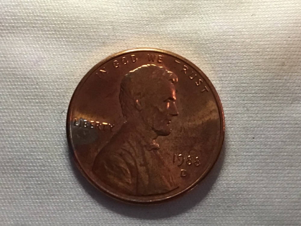 1988-D-Penny---Mint-Error-Or-Post-Mint-Damage?-Grading?