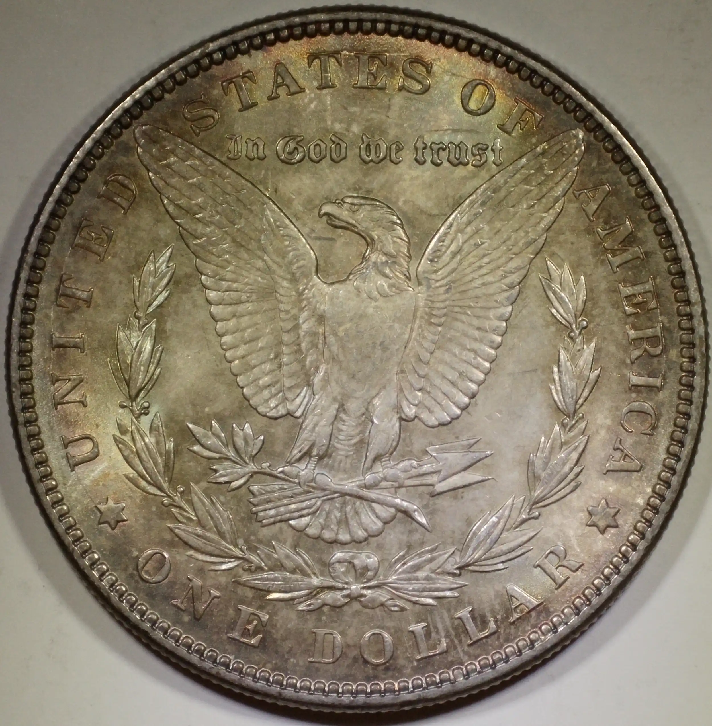 1887-Morgan-Dollar---Markings-On-Obverse