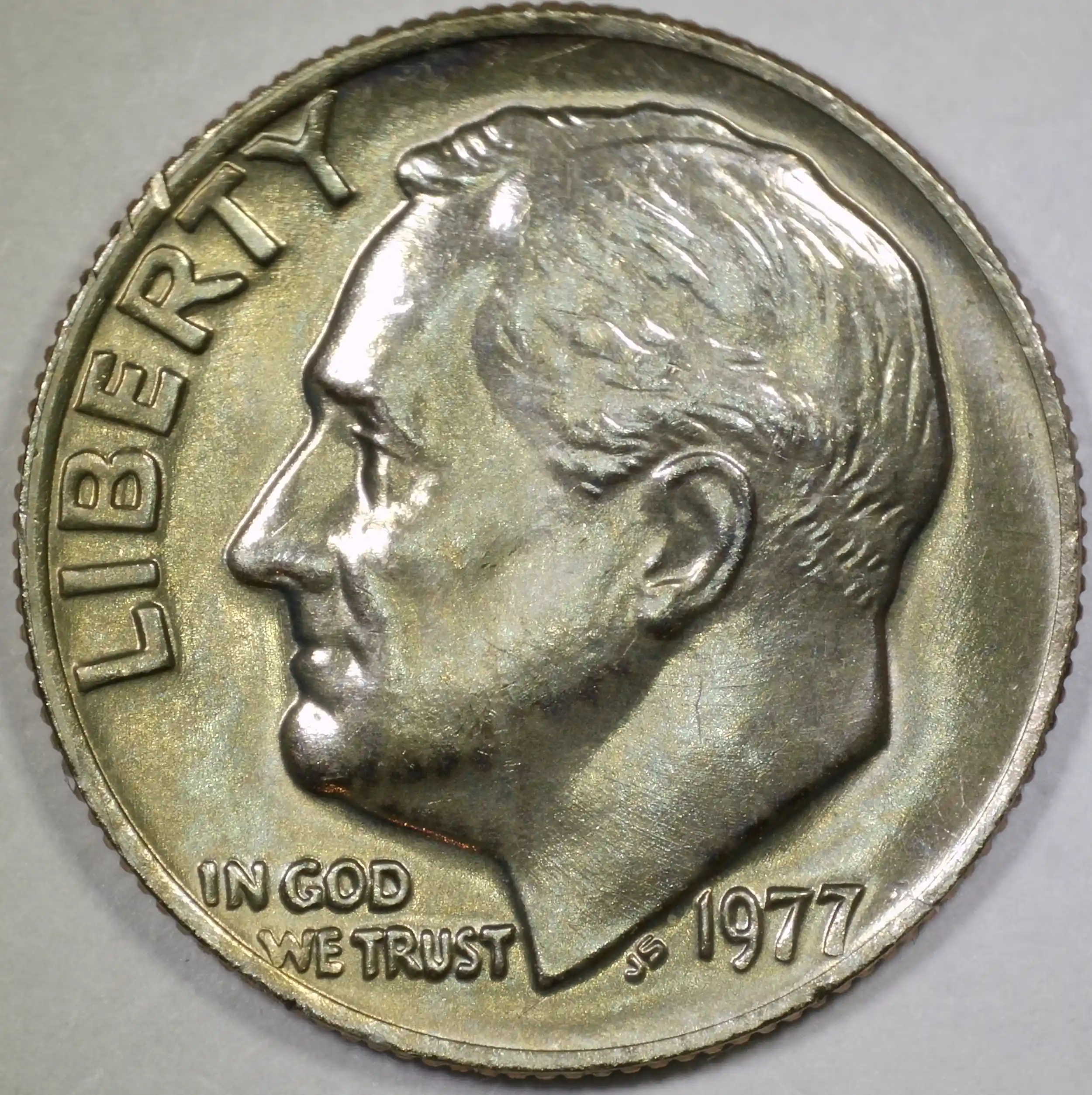 1977-Roosevelt-Dime---Machine-Damage