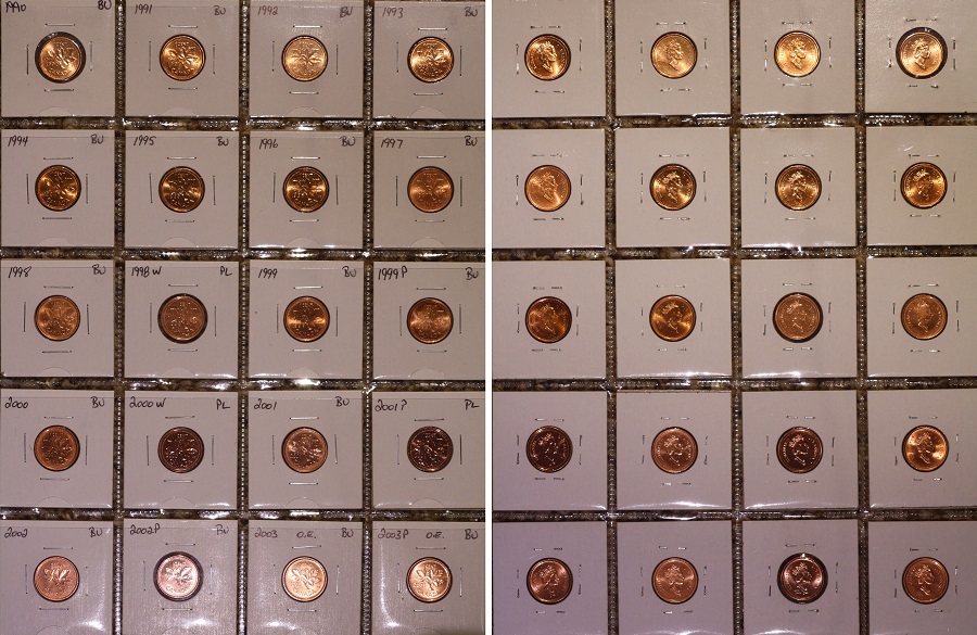 My-1937-2012-Unc-Penny-Collection-C/W-Some-Amazing-Varieties