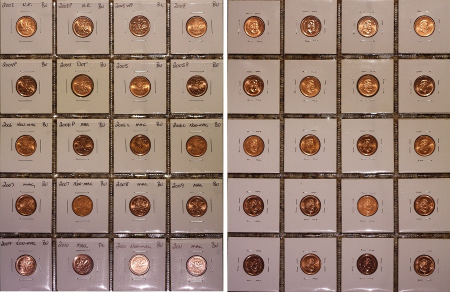 My-1937-2012-Unc-Penny-Collection-C/W-Some-Amazing-Varieties