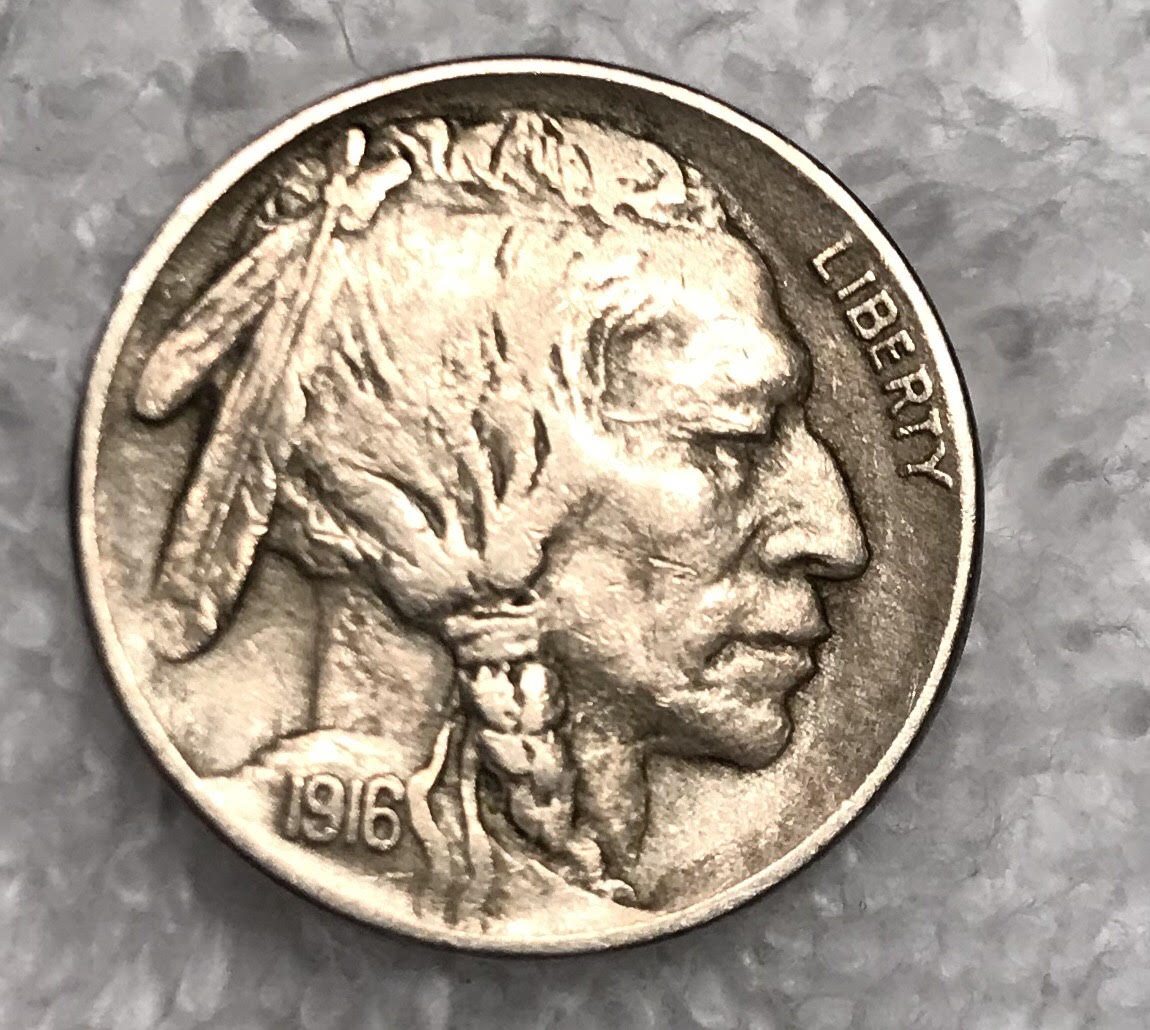 1916-P-Buffalo-Nickel-No-F-And-2-Feather-Variety