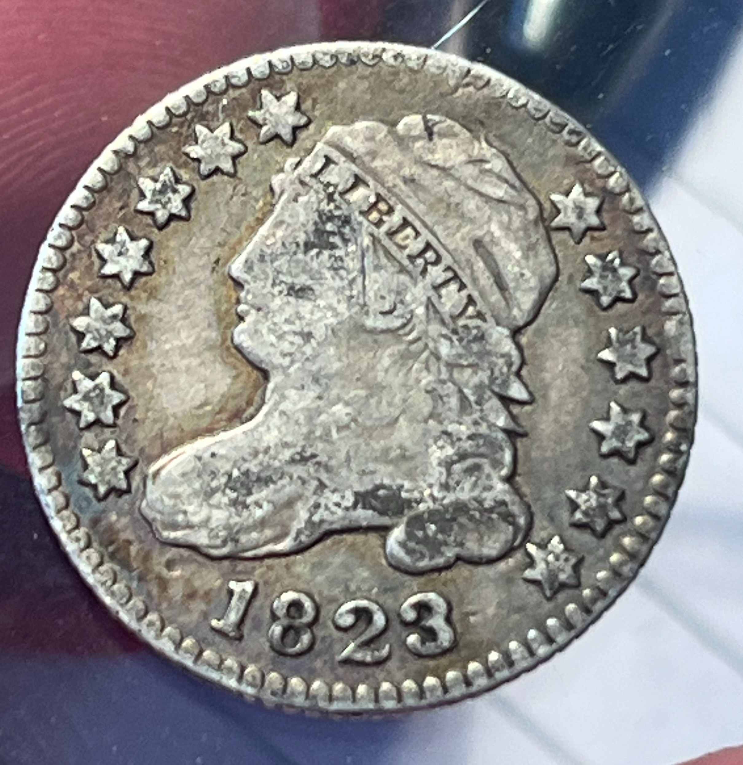 1823-Bust-Dime.-PMD,-Counter-Stamp-Or-Something-Else?