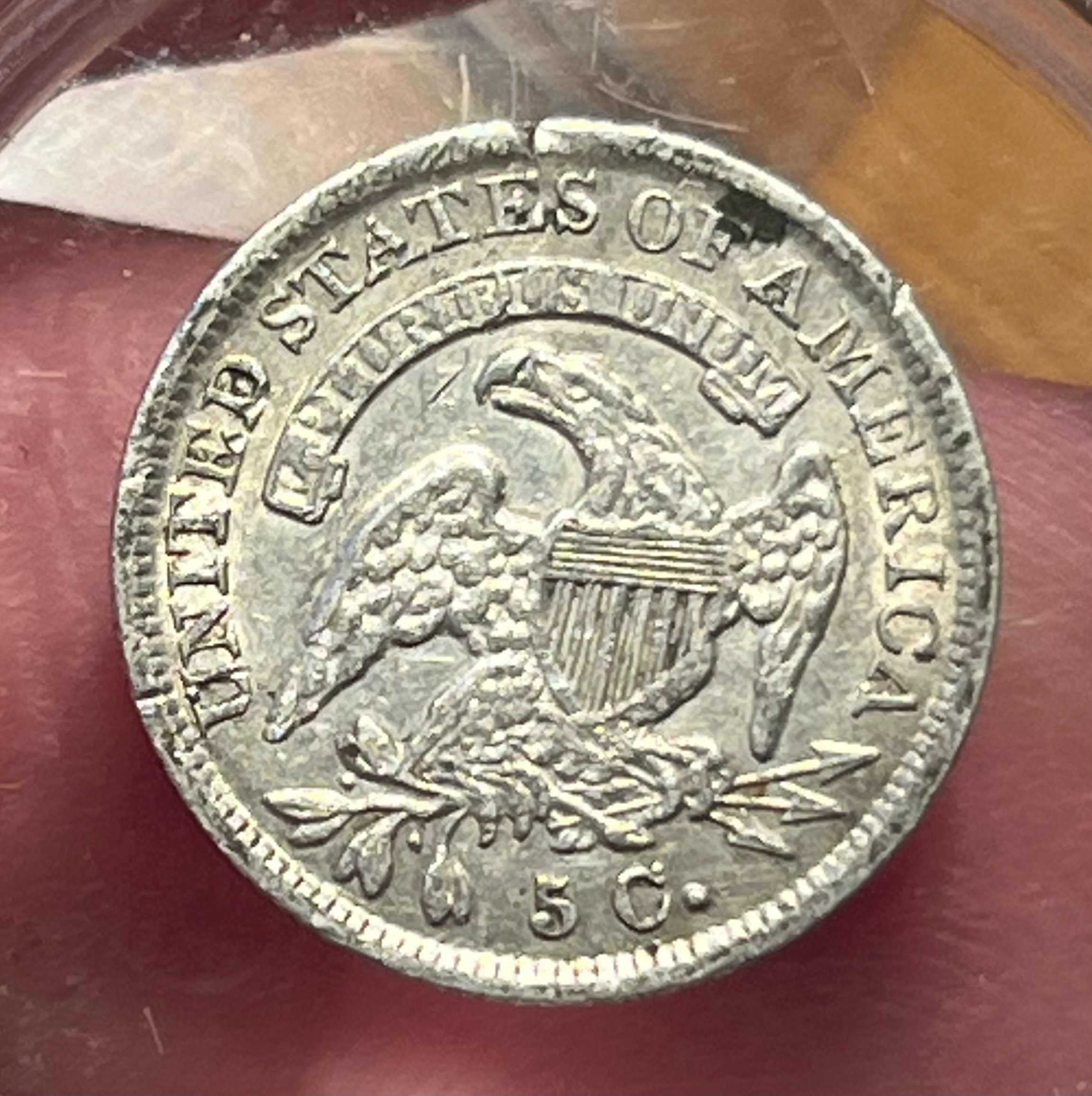 1835-Half-Dime-,-Planchet-Flaw?-Will-It-Grade-Out-At-NGC?