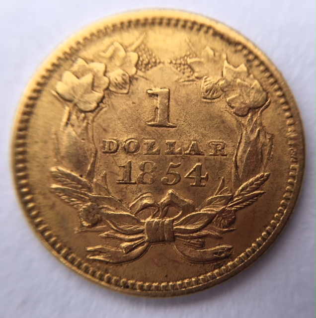 1854-Indian-Princess-Small-Head-Gold-Dollar---Grading-And-Value?