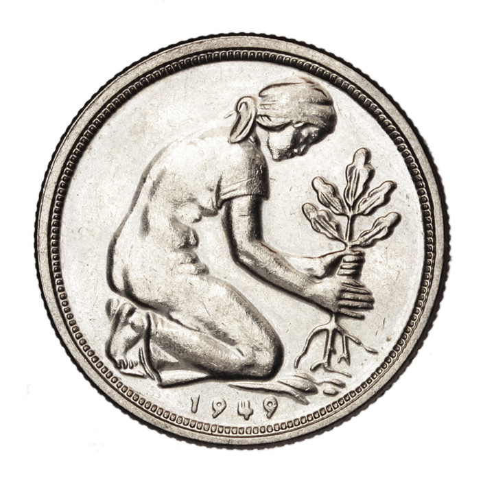 50-Pfennig-Germany-With-Brilliant-Surface