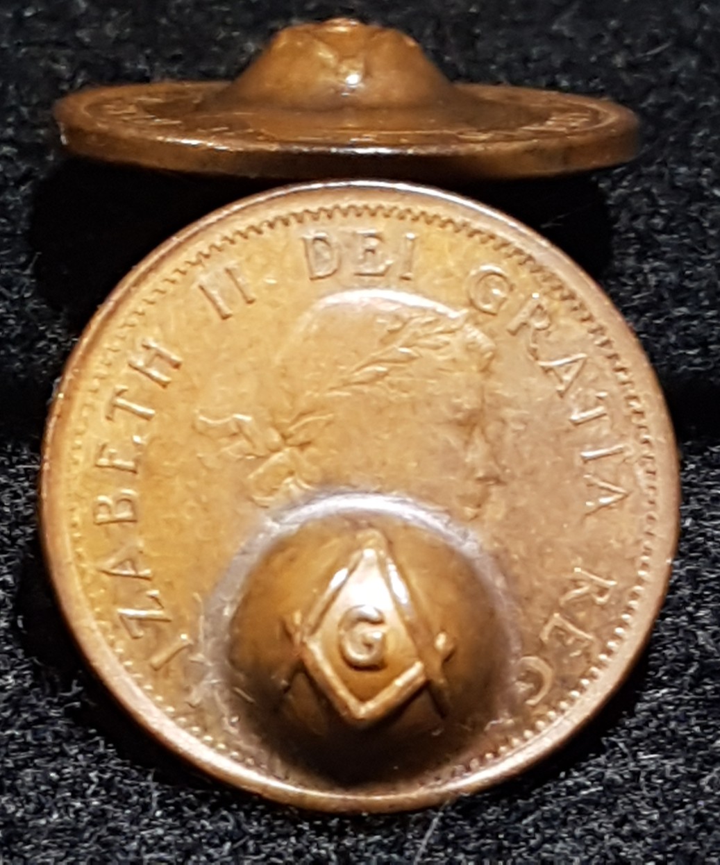 1944-Cent-With-Freemason-Stamp