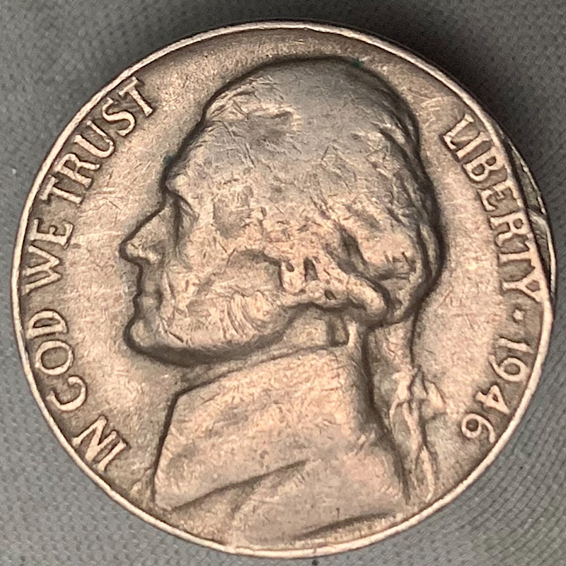 1946-D-Jefferson-Nickel.-Almost-A-Clip?