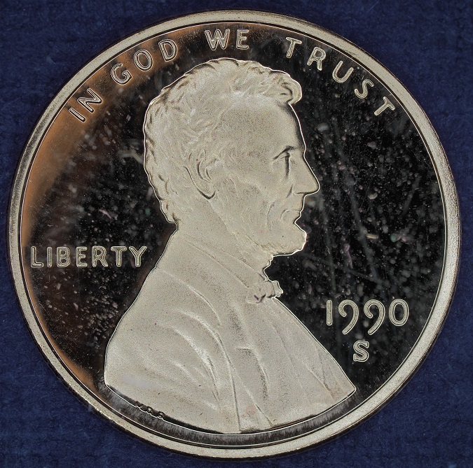 1990-Lincoln-Penny-Silver-Plated
