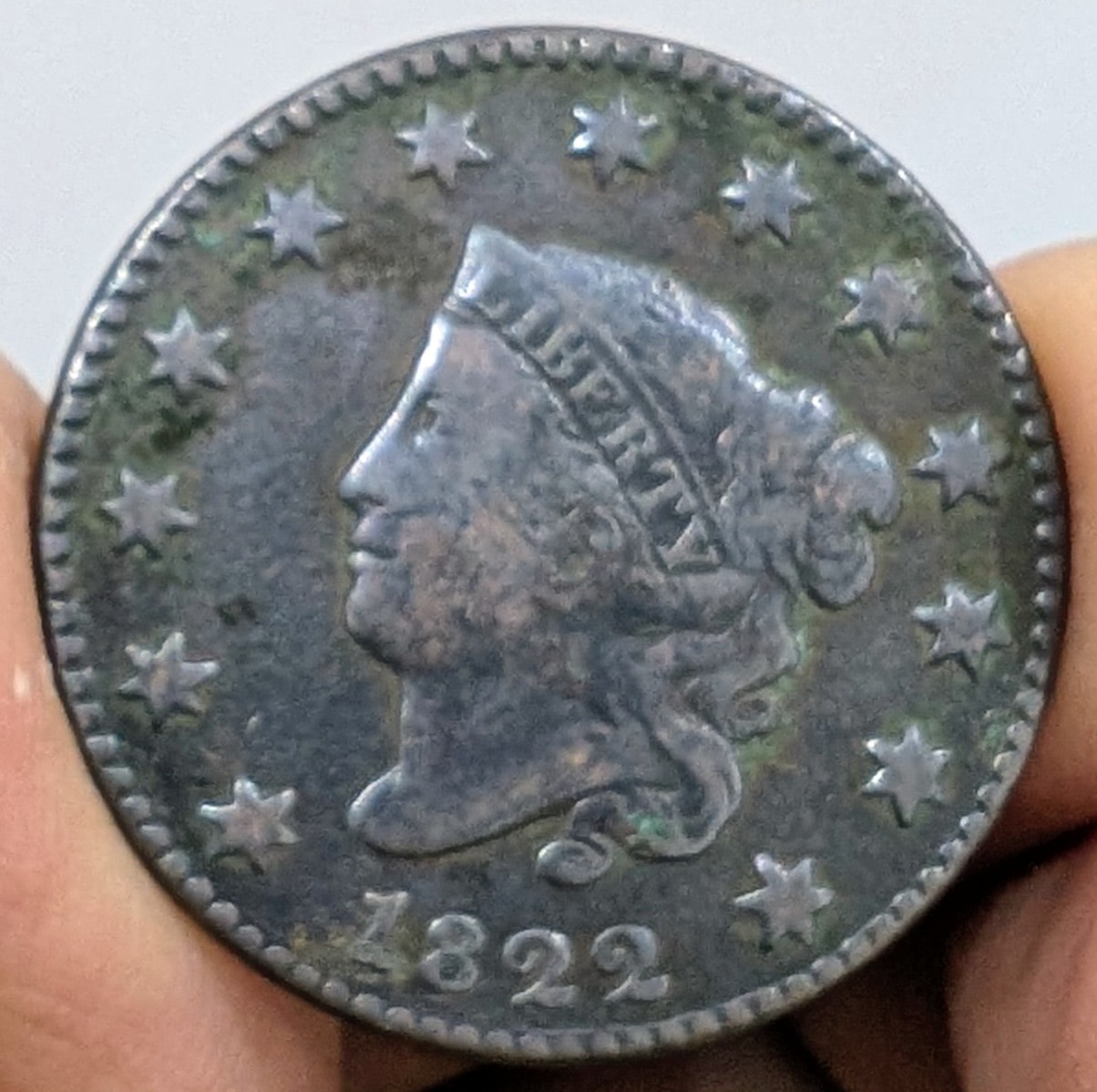 1822-Large-Cent-Appears-To-Be-The-Rare-N14?
