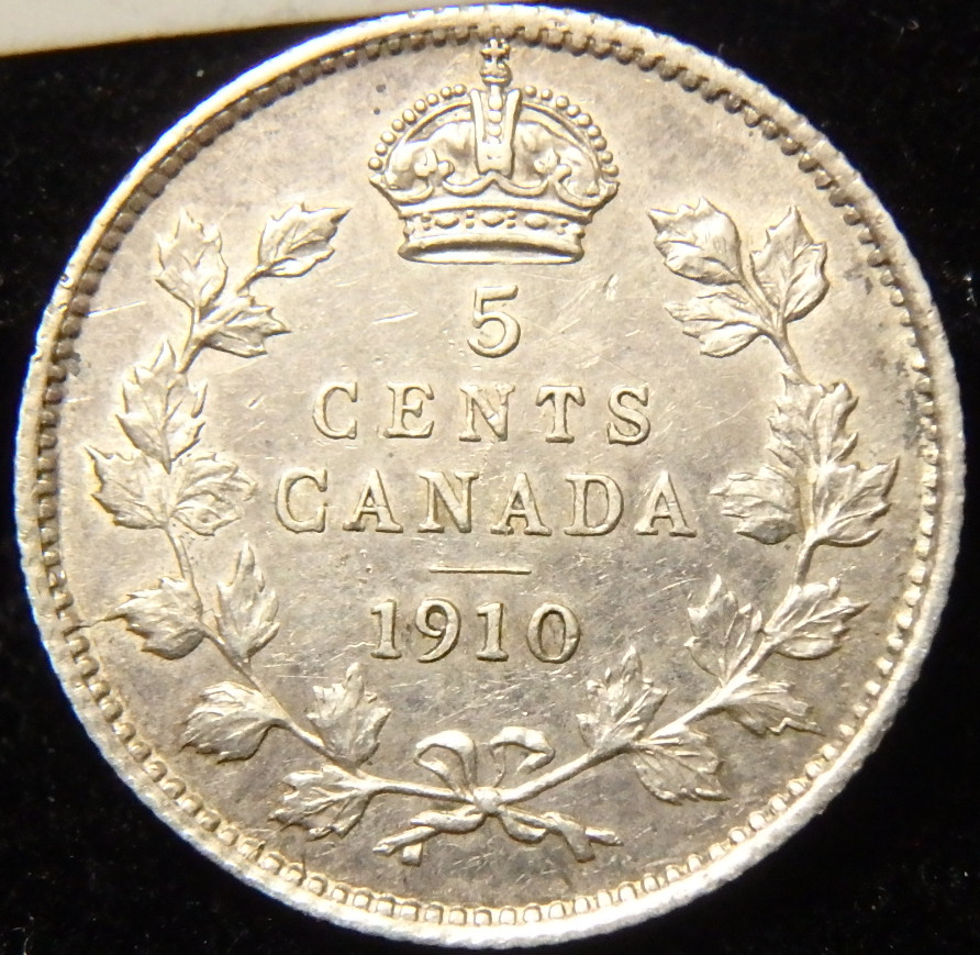 1910-Small-Leaves-Dime-With-Missing-Ribbon.