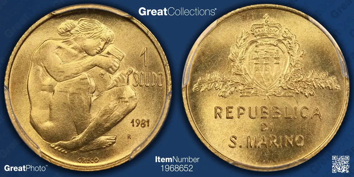 1974-San-Marino-20-Lire,-PCGS-MS-67,-San-Marino,-Lobster