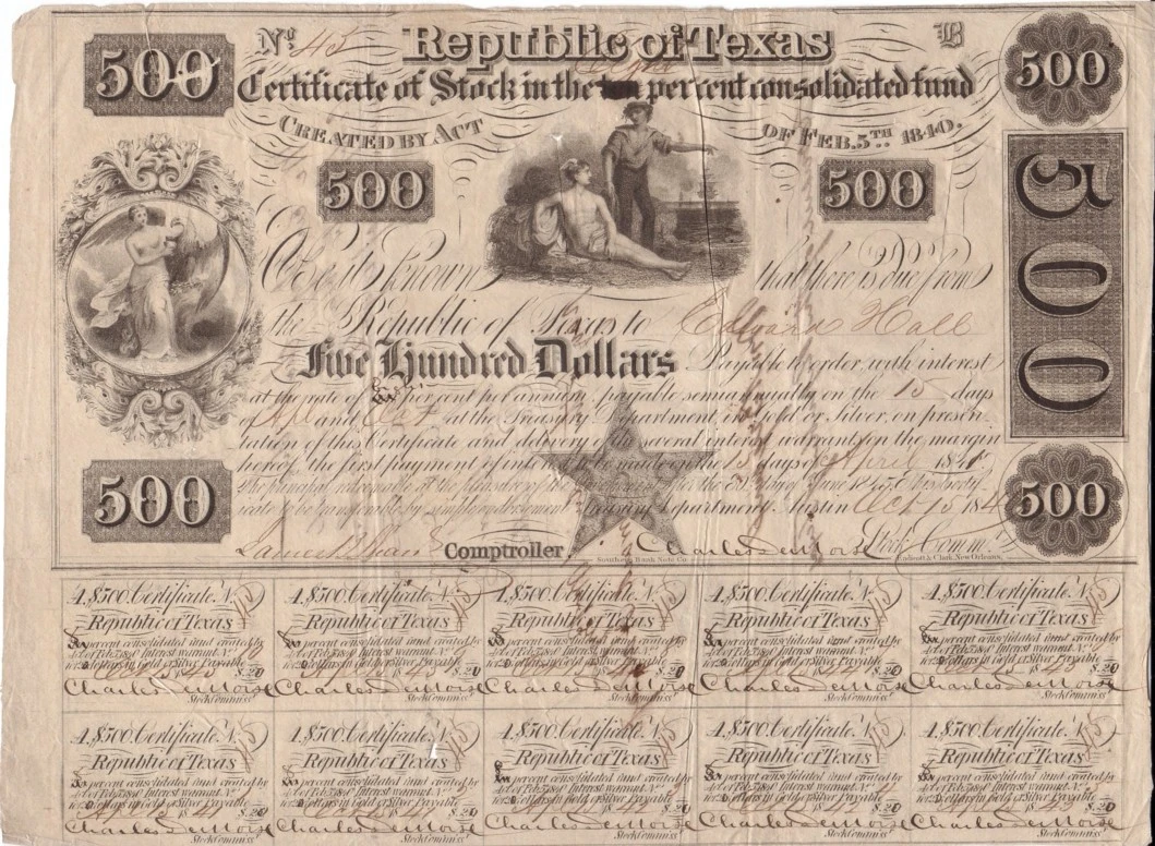 Republic-Of-Texas-Bonds