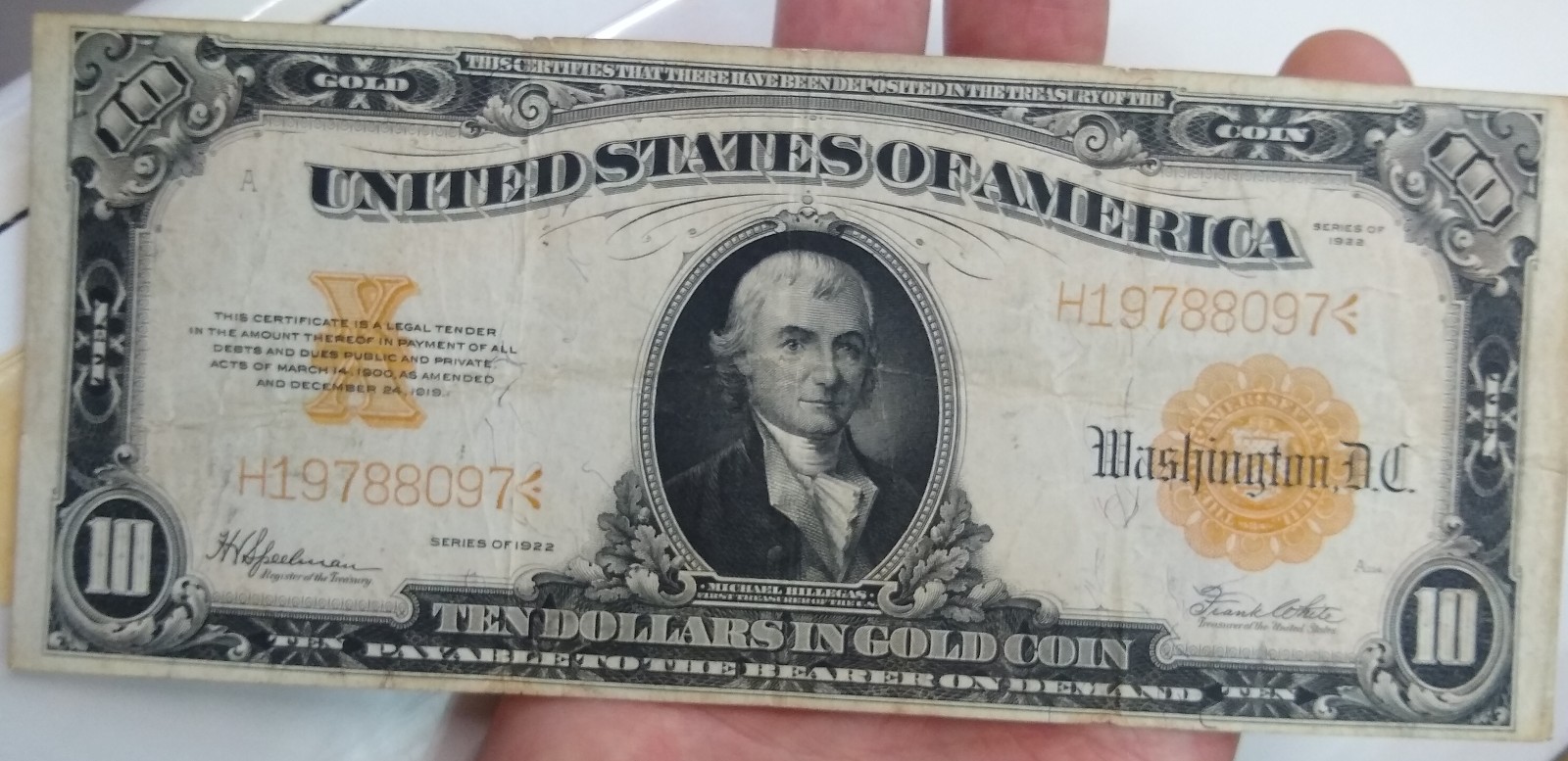 1922-$10-Gold-Certificate-Thoughts,-Opinions,-Grade?