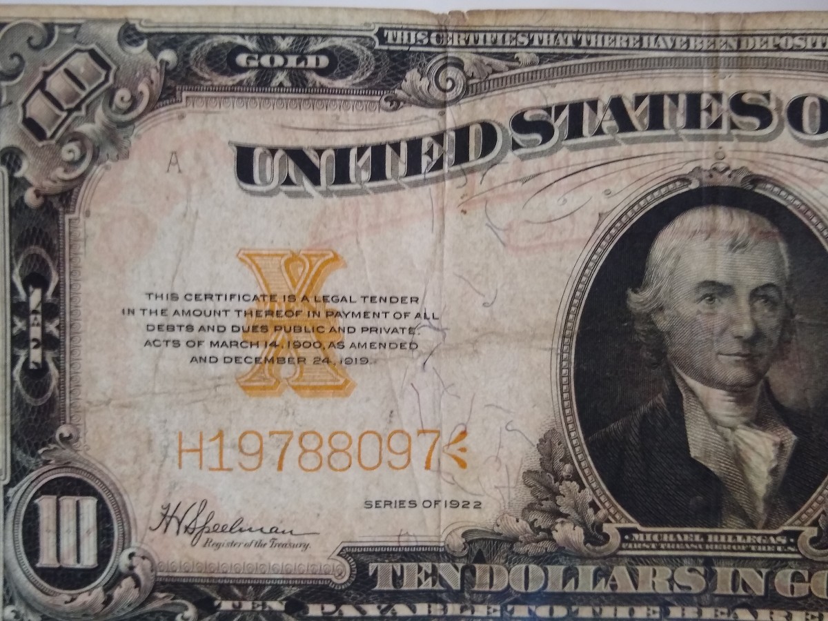 1922-$10-Gold-Certificate-Thoughts,-Opinions,-Grade?