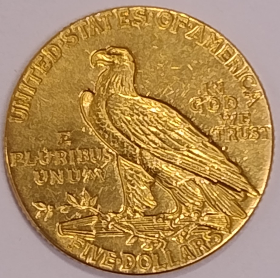 1913-P-$5-Indian-Gold