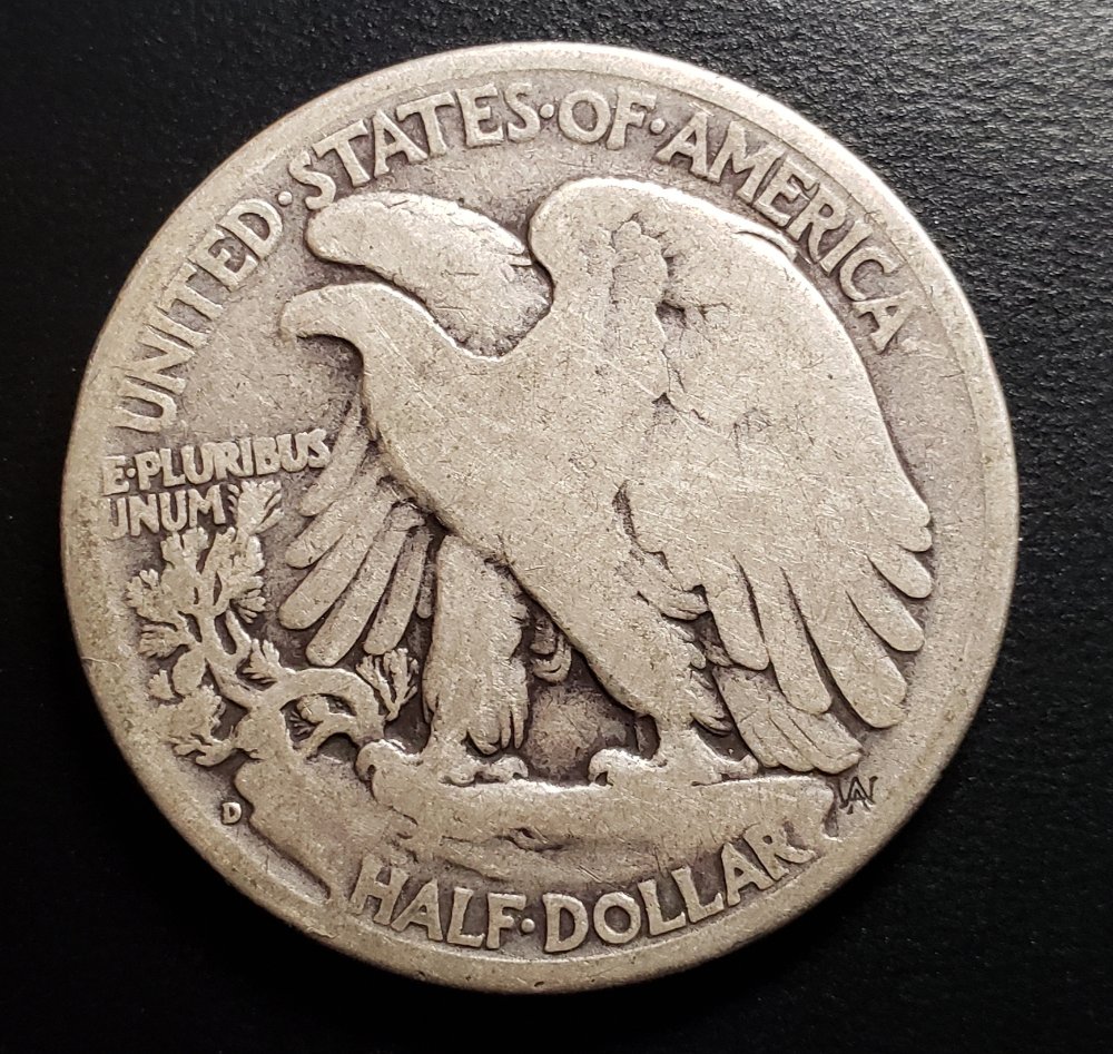 1938-D-Walking-Liberty-Half---Rare-For-Grade?