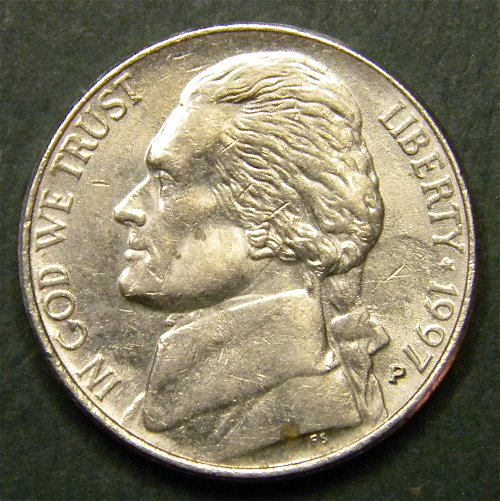 1997-P-Jefferson-Nickel-Strike-Through-Grease-Obverse-&-Reverse?