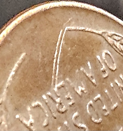 1958-D-Penny-Die,-Crack-On-Reverse.