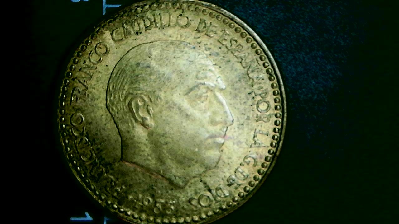 1953-?-Nickel-Size-Coin-Bronze-Id:-Spain,-1-Peseta-Of-The-Franco-Era