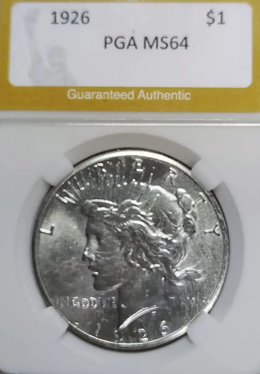 1926-Peace-Dollar-In-Pga-Holder-Looks-Weird