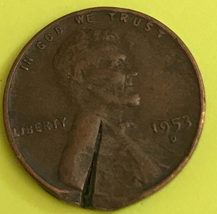 1953-Wheat-Penny-Defective-Planchet-/-Or-PMD-/-Modified
