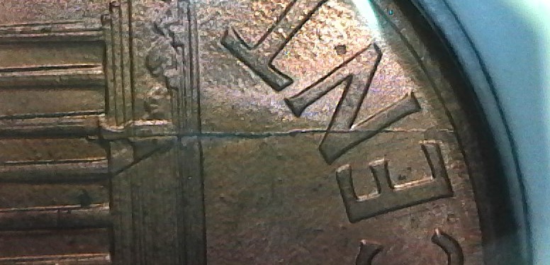Progressive-Die-Cracks--2-Coins-1994-Cents-Reverse