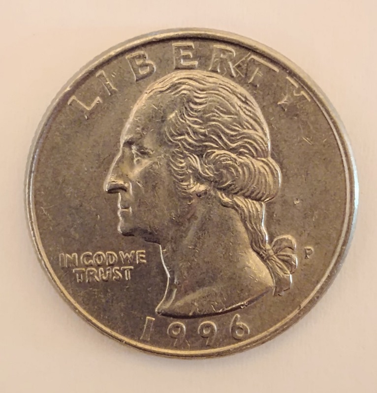 1996-P-Quarter-Possible-Spike-Head-With-Multiple-Cracks