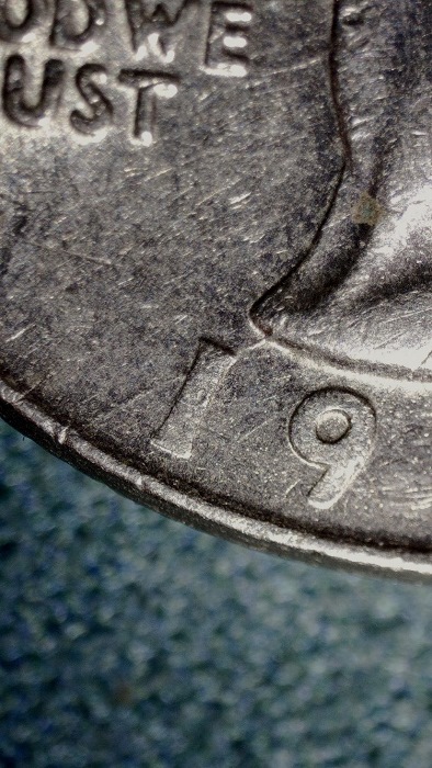 1996-P-Quarter-Possible-Spike-Head-With-Multiple-Cracks