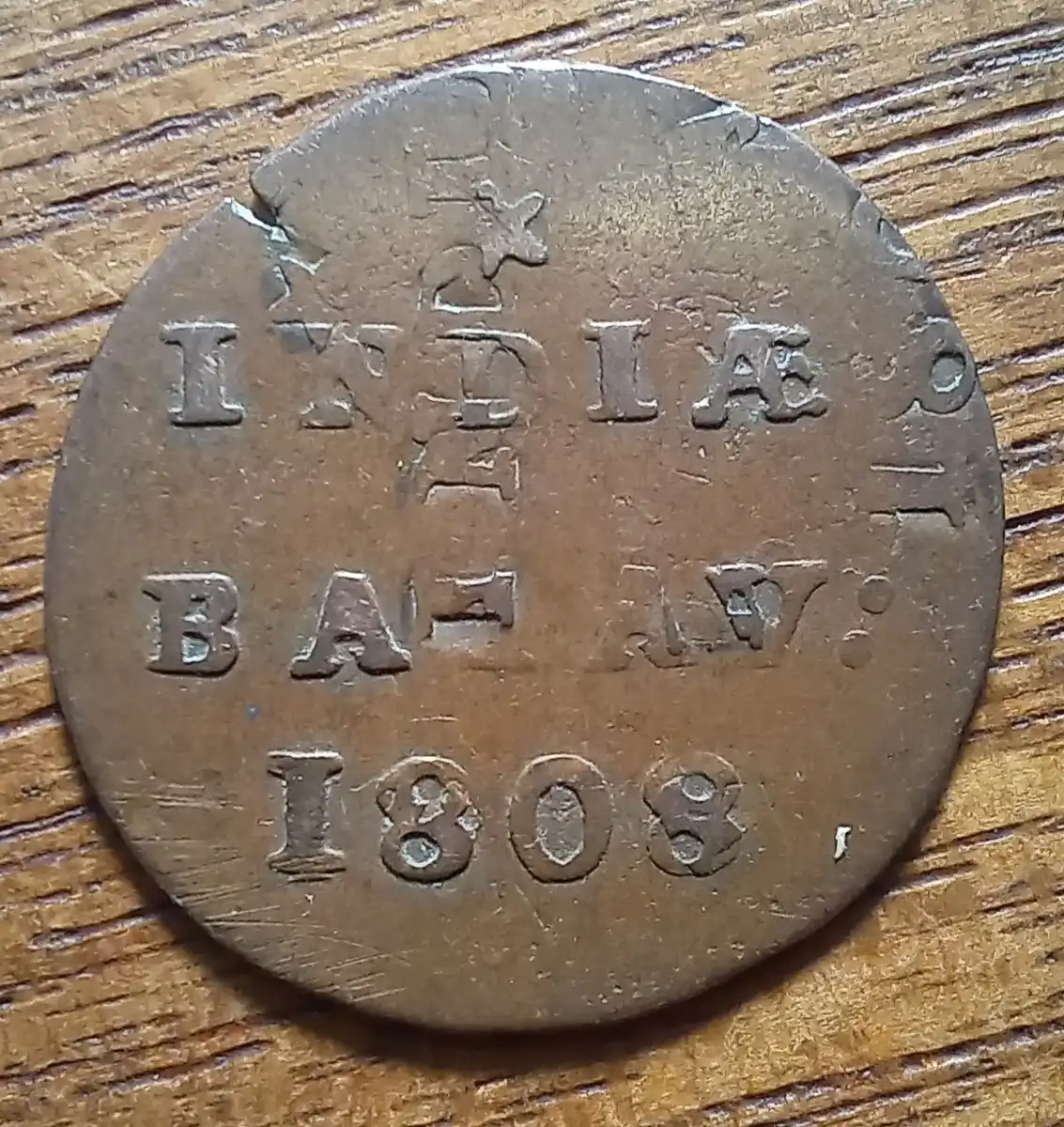Netherlands-East-Indies---�-Duit-1808-Batavia-Doubled-Struck.