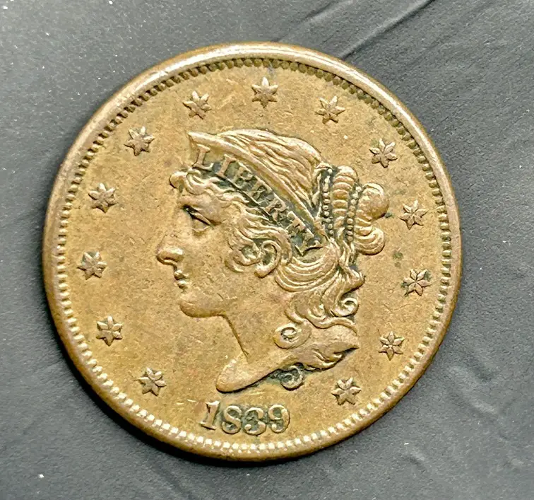 1839-Large-Cent---Booby-Variety