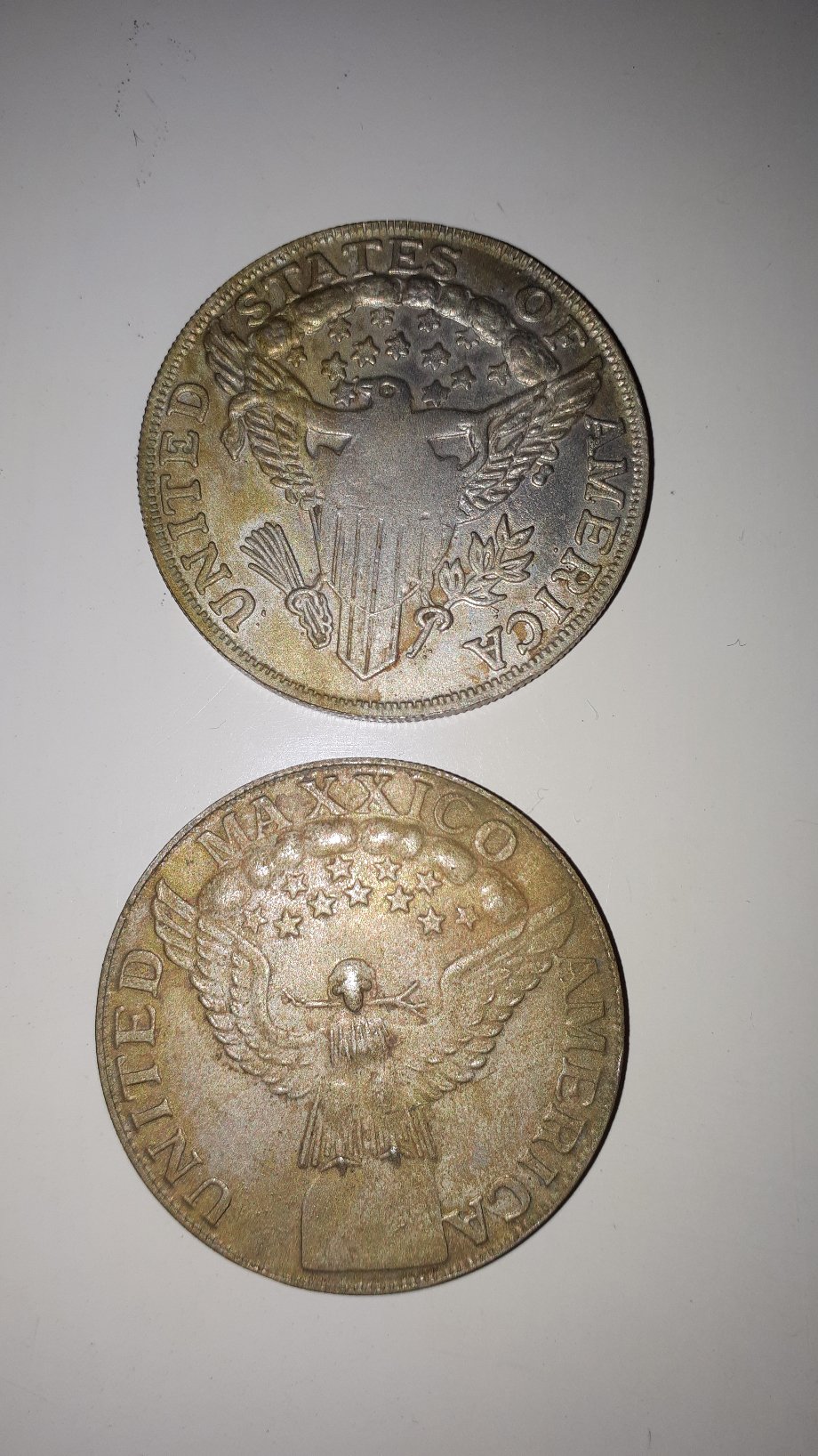 Are-These-Genuine?-1799-Draped-Bust-&-United-Maxxico-America
