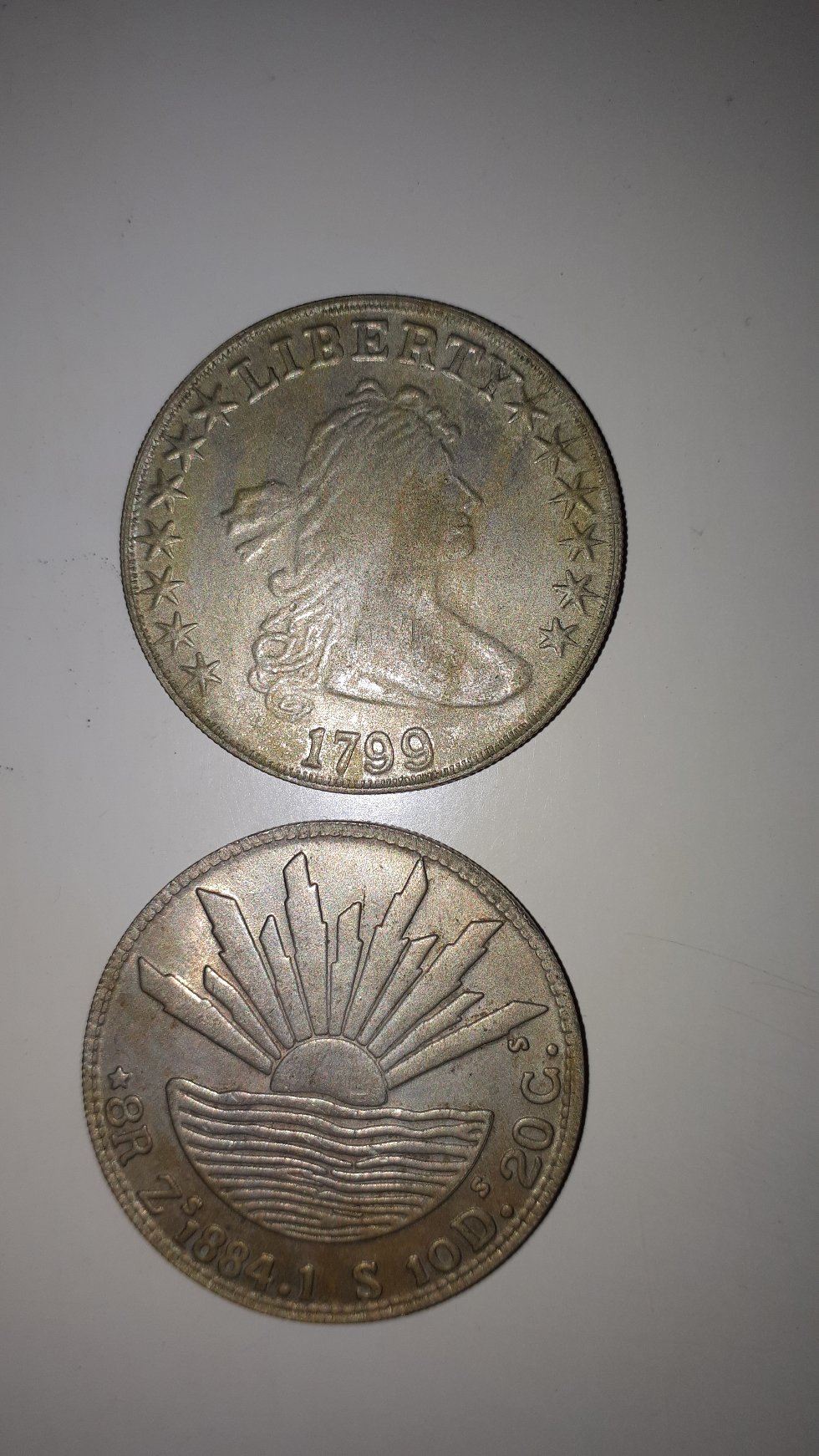 Are-These-Genuine?-1799-Draped-Bust-&-United-Maxxico-America