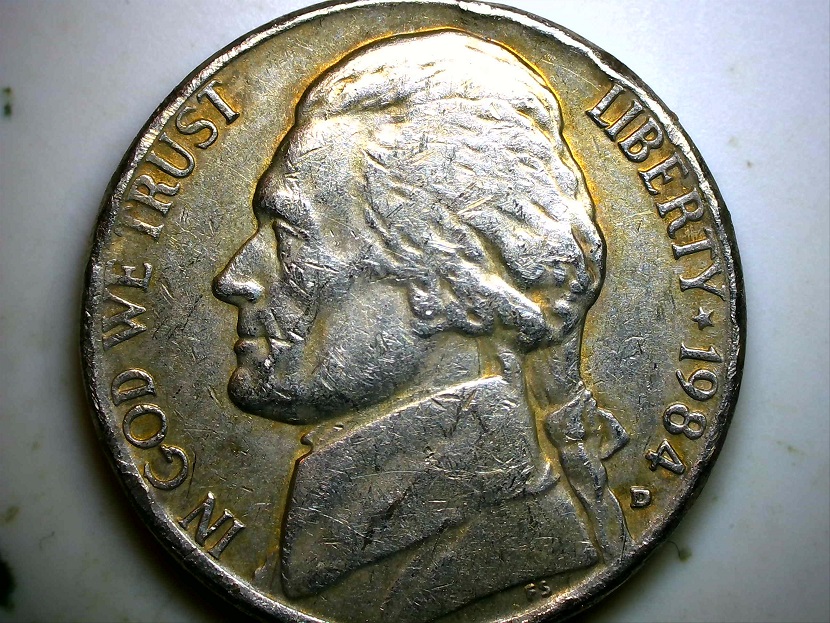 1984-D-Nickel---Lamination-Error-?