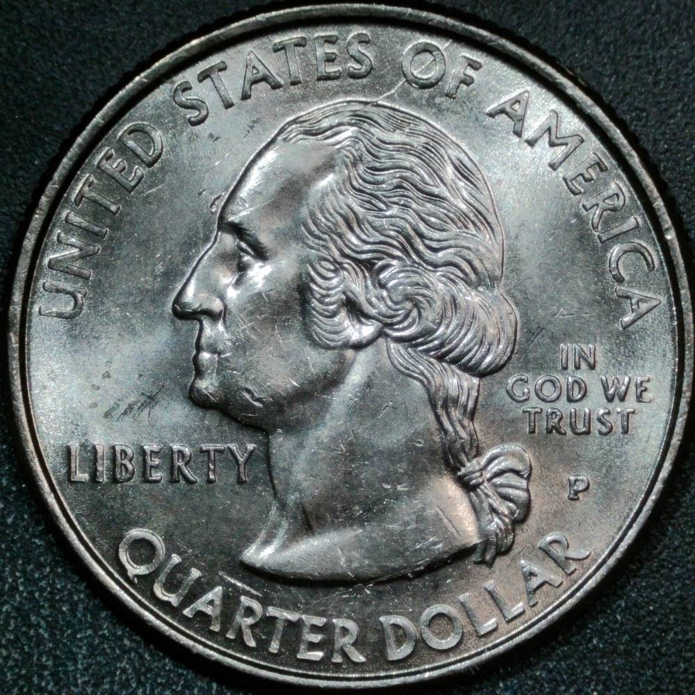 1999-Delaware-Quarter:-Another-Spitting-Horse-Spike-Head-W/-Additional-Crack